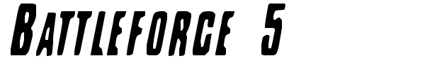 Battleforce 5 font preview